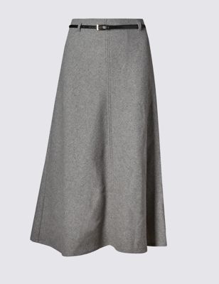 Tailored Fit A Line Skirt